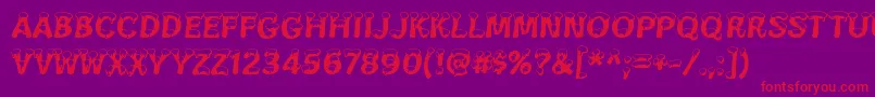 SnowaSnow Font – Red Fonts on Purple Background