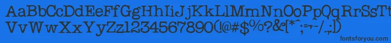 Probsecrnormal Font – Black Fonts on Blue Background