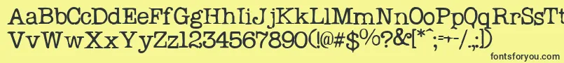 Probsecrnormal Font – Black Fonts on Yellow Background