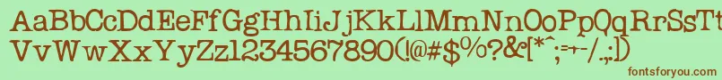 Probsecrnormal Font – Brown Fonts on Green Background