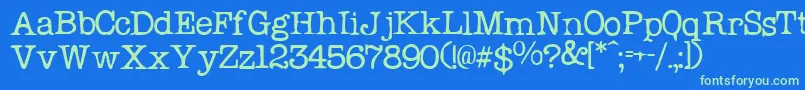 Probsecrnormal Font – Green Fonts on Blue Background