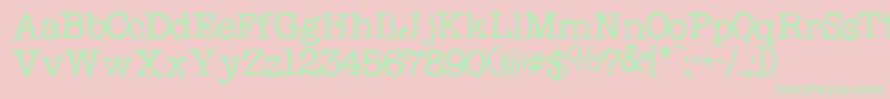 Probsecrnormal Font – Green Fonts on Pink Background