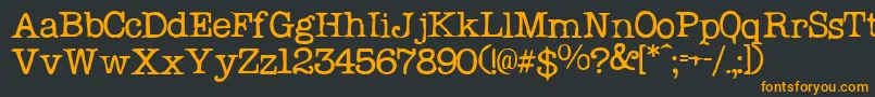 フォントProbsecrnormal – 黒い背景にオレンジの文字