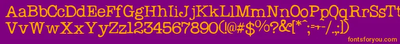 Probsecrnormal Font – Orange Fonts on Purple Background