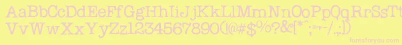 Probsecrnormal Font – Pink Fonts on Yellow Background