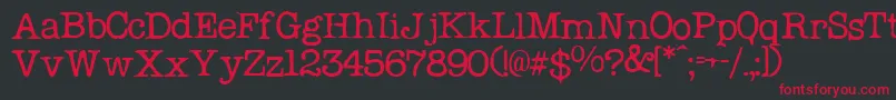Probsecrnormal Font – Red Fonts on Black Background