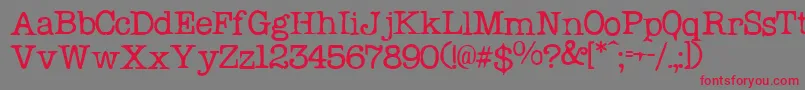 Probsecrnormal Font – Red Fonts on Gray Background