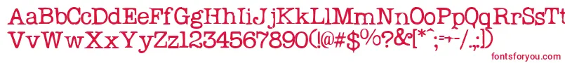 Probsecrnormal Font – Red Fonts on White Background