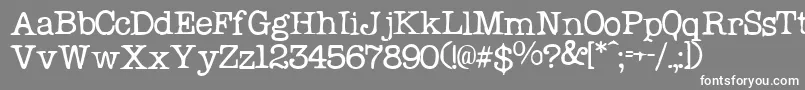 Probsecrnormal Font – White Fonts on Gray Background