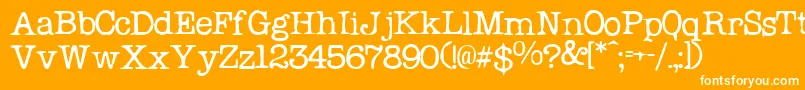 Probsecrnormal Font – White Fonts on Orange Background