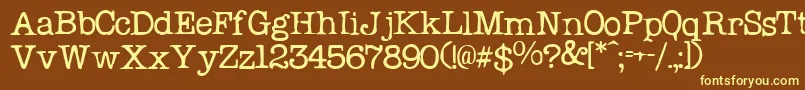 Probsecrnormal Font – Yellow Fonts on Brown Background