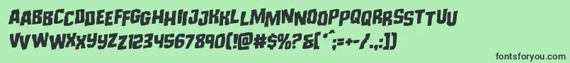 Monsterhunterstagrotal Font – Black Fonts on Green Background