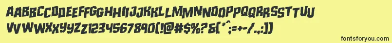 Monsterhunterstagrotal Font – Black Fonts on Yellow Background