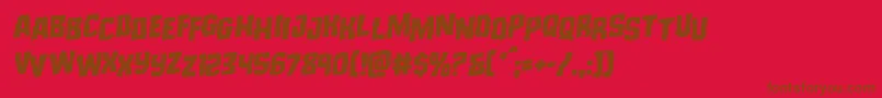 Monsterhunterstagrotal Font – Brown Fonts on Red Background