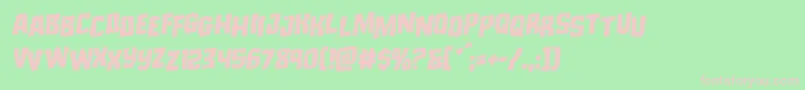 Monsterhunterstagrotal Font – Pink Fonts on Green Background