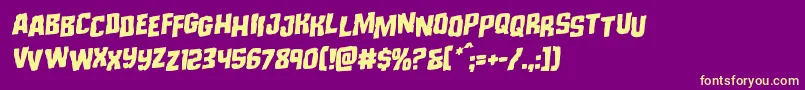 Monsterhunterstagrotal Font – Yellow Fonts on Purple Background