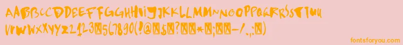 DkKempoka Font – Orange Fonts on Pink Background