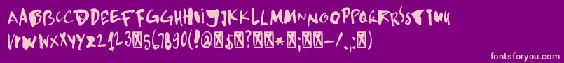 DkKempoka-Schriftart – Rosa Schriften auf violettem Hintergrund