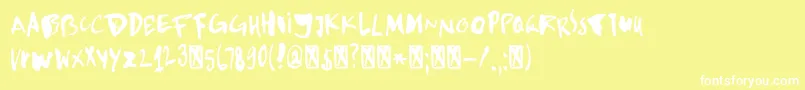 DkKempoka Font – White Fonts on Yellow Background