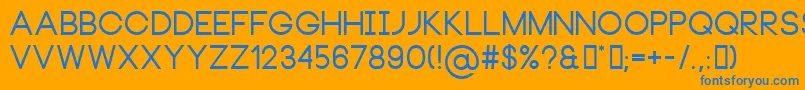 Шрифт NeouBold – синие шрифты на оранжевом фоне