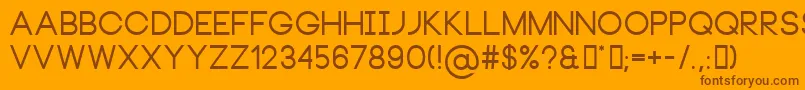 Police NeouBold – polices brunes sur fond orange