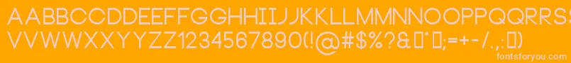 Police NeouBold – polices roses sur fond orange