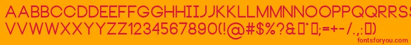 NeouBold-Schriftart – Rote Schriften auf orangefarbenem Hintergrund