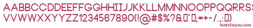 フォントNeouBold – 白い背景に赤い文字