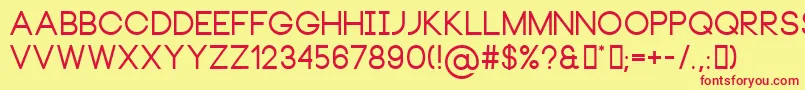 NeouBold Font – Red Fonts on Yellow Background