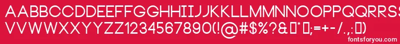 フォントNeouBold – 赤い背景に白い文字