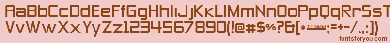 Zeroesthree Font – Brown Fonts on Pink Background