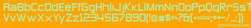 Zeroesthree Font – Green Fonts on Orange Background