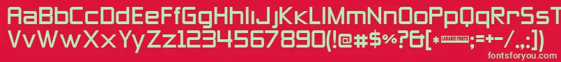 Zeroesthree Font – Green Fonts on Red Background