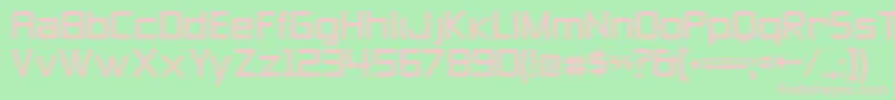 Zeroesthree Font – Pink Fonts on Green Background
