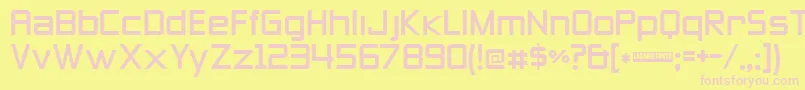 Zeroesthree Font – Pink Fonts on Yellow Background
