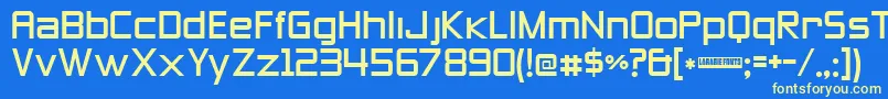 Zeroesthree Font – Yellow Fonts on Blue Background