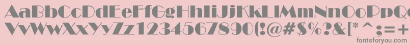 NewYorkDeco Font – Gray Fonts on Pink Background