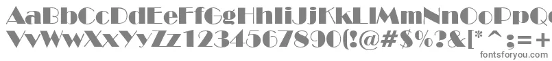 フォントNewYorkDeco – 白い背景に灰色の文字