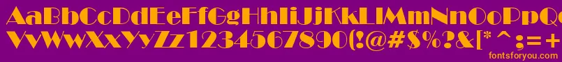 NewYorkDeco Font – Orange Fonts on Purple Background