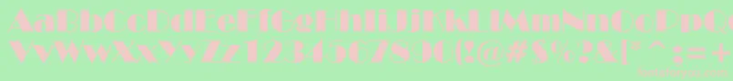 NewYorkDeco Font – Pink Fonts on Green Background