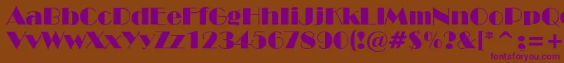 NewYorkDeco Font – Purple Fonts on Brown Background