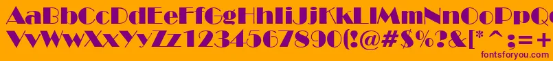NewYorkDeco Font – Purple Fonts on Orange Background