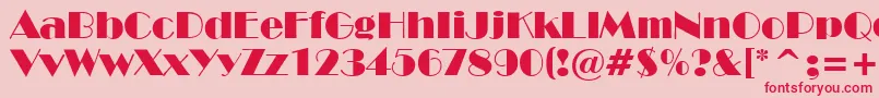 NewYorkDeco Font – Red Fonts on Pink Background