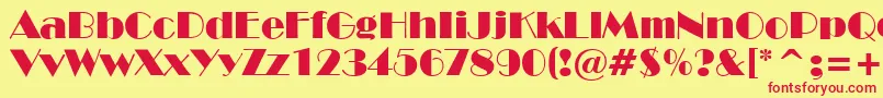 NewYorkDeco Font – Red Fonts on Yellow Background