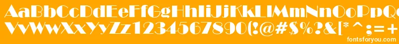 NewYorkDeco Font – White Fonts on Orange Background