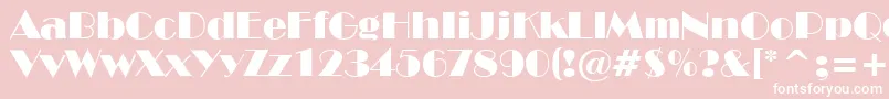 NewYorkDeco Font – White Fonts on Pink Background