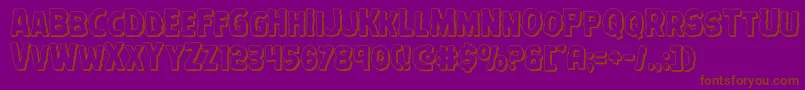 Terrorbabble3D Font – Brown Fonts on Purple Background