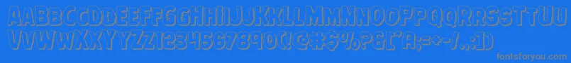 Terrorbabble3D Font – Gray Fonts on Blue Background