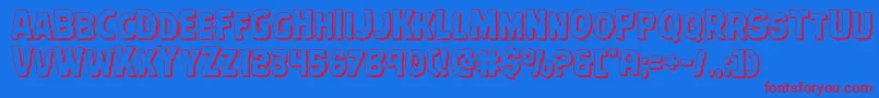 Terrorbabble3D Font – Red Fonts on Blue Background