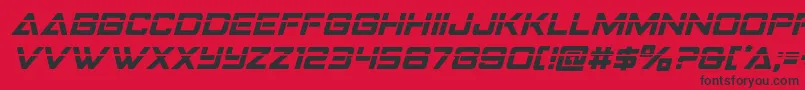 Strikefighterlaserital Font – Black Fonts on Red Background